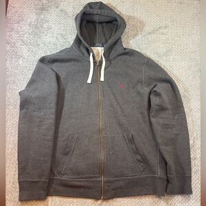 Men’s Polo by Ralph Lauren Gray Zip Up with Thermal Hood Size Extra Large